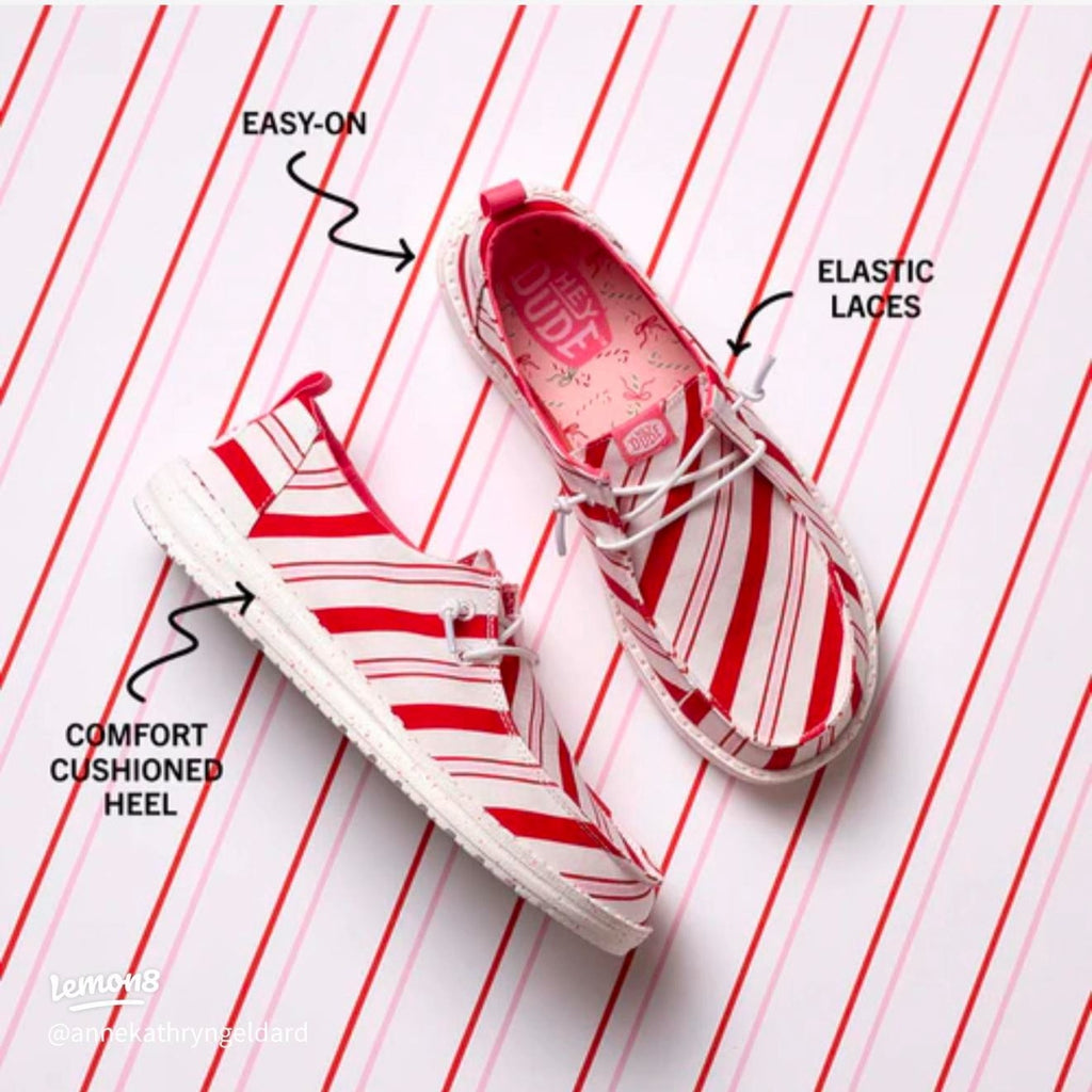 Hey Dude Wendy Funk Candy Cane Limited Edition (Choose Size)
