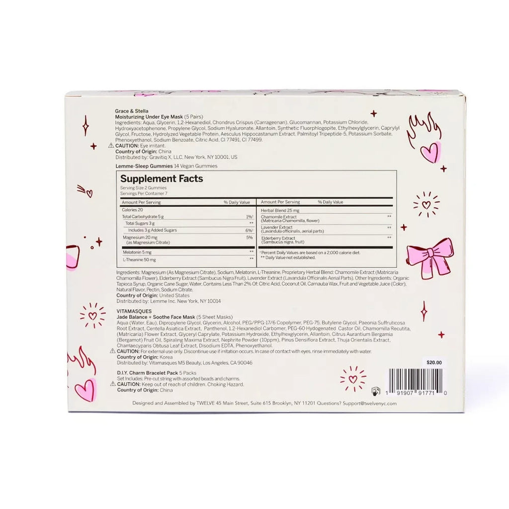 Galentines Party Pack- Lemme Sleep Gummies/Grace and Stella/Jade Mask